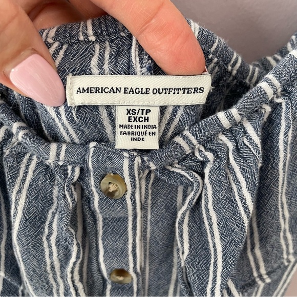 American Eagle Outfitters Girls Blue & White Striped Dress. Size XS - Picture 2 of 6